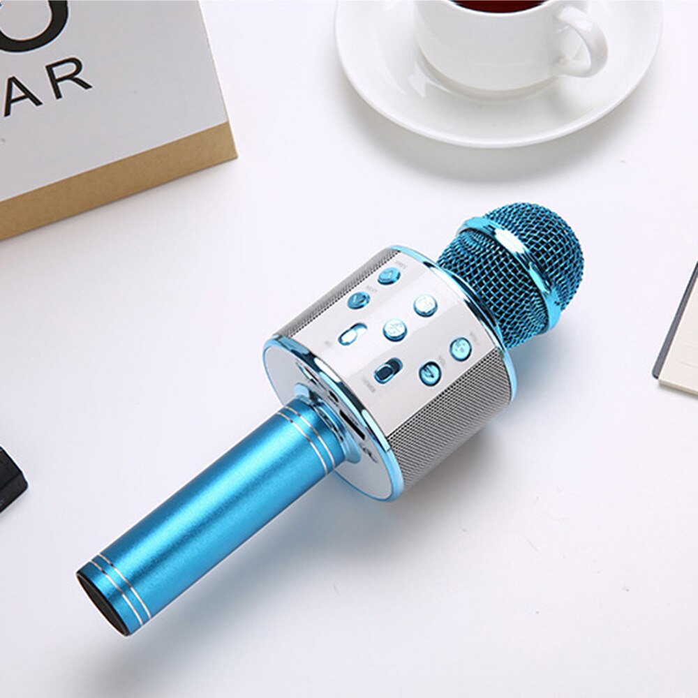 Travor Bluetooth Wireless Microphone Karaoke Microphone Speaker Handheld Music Player MIC Singing Recorder KTV Microphone: 16001235-05-D