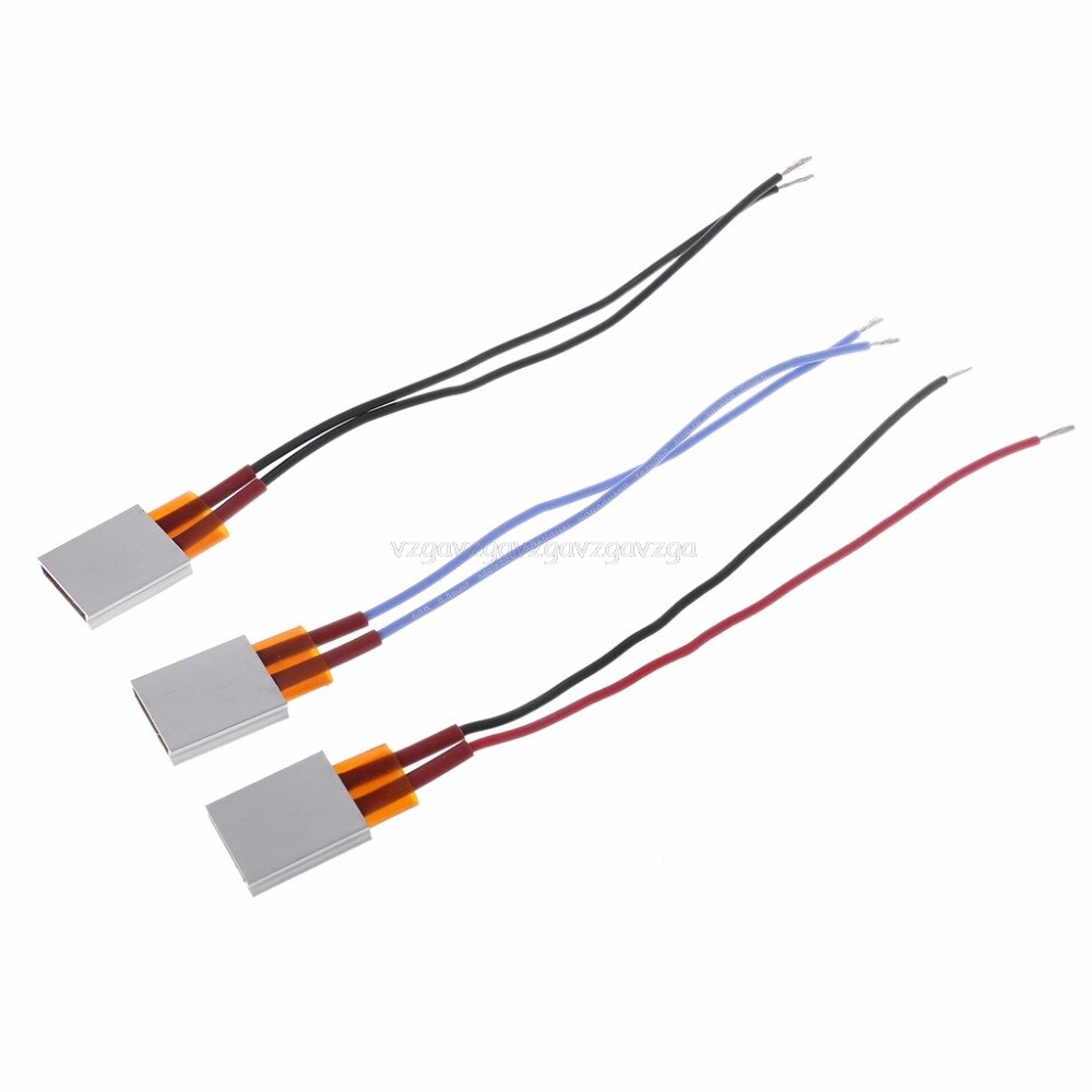 Placa de calefacción eléctrica de cerámica PTC de 12V, lámina de cerámica de carcasa de aluminio, calentador de temperatura constante, calentadores de Patio, D18,