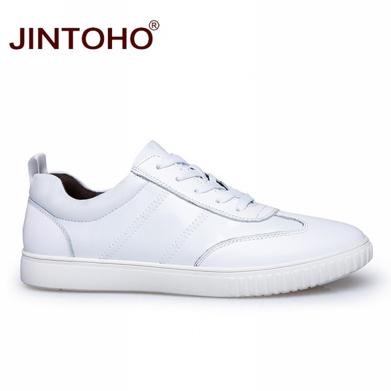 JINTOHO Brand Men Shoes Casual Male Shoes White Leather Sneakers Casual Men Flats Men Shose Chaussure Homme