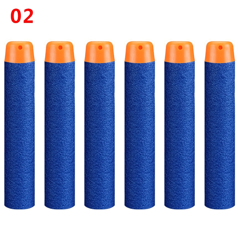 10pcs/bag Soft Hollow Hole Head Refill Darts Toy Gun supply for Christmas Birthday Kid Children TSLM1: Blue