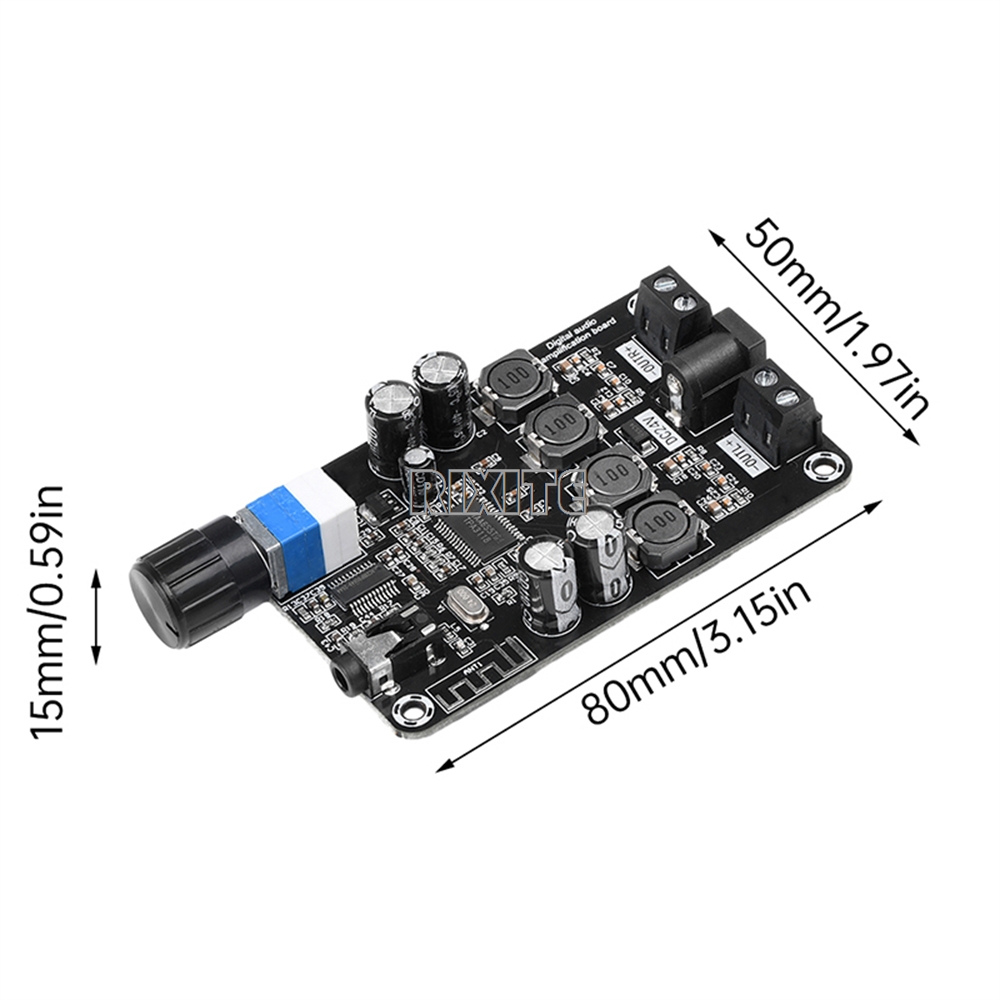 Bluetooth 5.0 Digital Audio Power Amplifier Module 50W*2 TPA3118D2 Dual channel Class D Audio Power Amplifier Board DC12V~24V