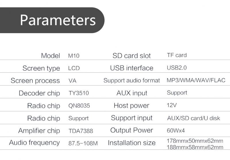 Car Bluetooth MP3 Player Single 1 Din Car DVD CD MP3 Player FM Audio Radio BT USB/AUX/SD Stereo In-dash Car Music Player