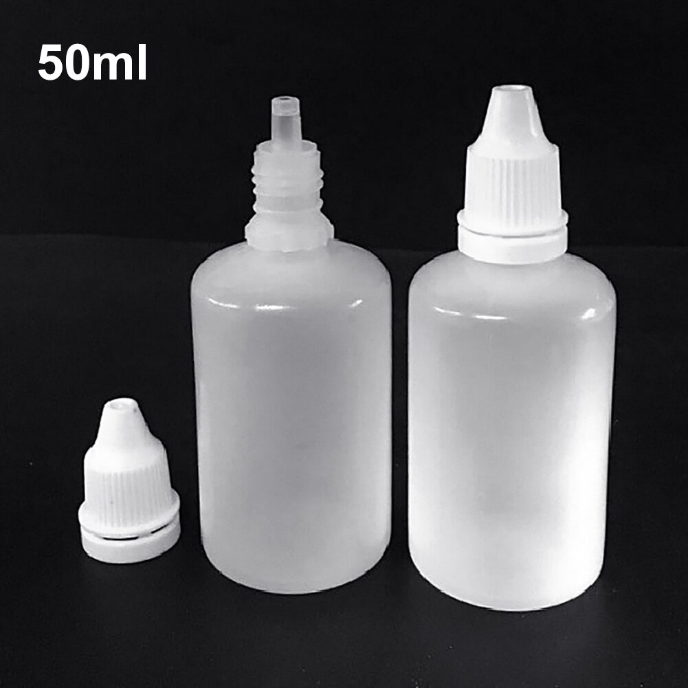50ml Mini Empty Plastic Squeezable Liquid Dropper Eye Drops Refillable Bottle Empty Dropper Bottles Plastic Container