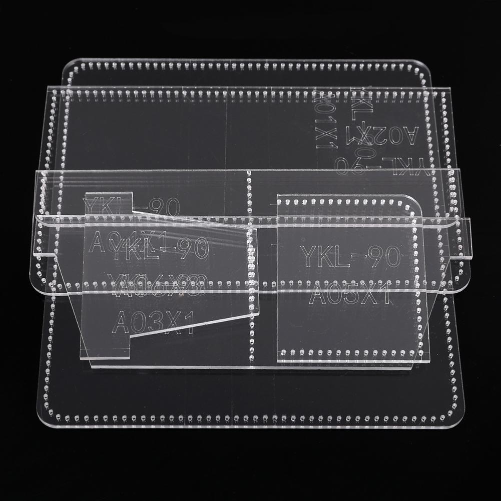 Acrylique Long portefeuille moule portefeuille modèle Transparent pratique en cuir artisanat modèle pour faire des affaires portefeuille Long # 4O