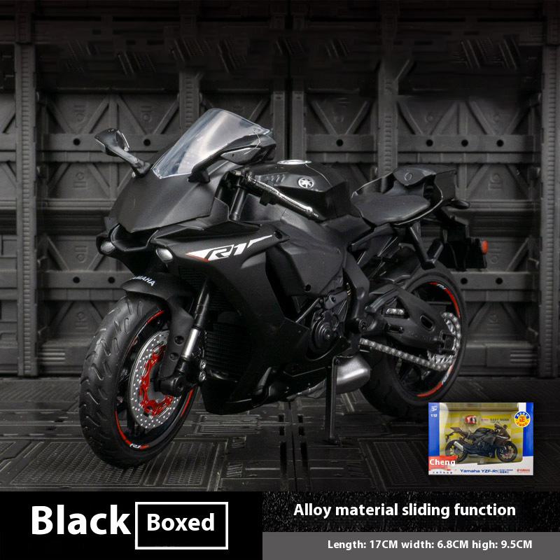 Accessori divertenti per la consolle centrale dell'auto, fantastici ornamenti da scrivania, decorazioni squisite in auto, modelli in lega di motociclette: nero