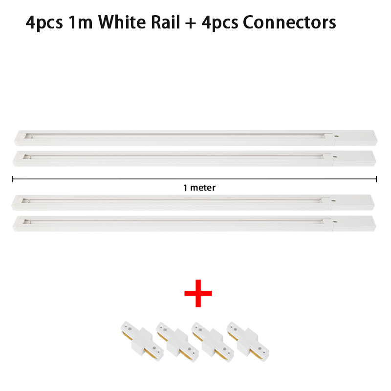 Spotlight til 1m- spors skinnesæt 0.5m led-skinnelysskinner lige/l-formede forbindelser til skinneskinne spotlight skinnebelysning til hjemmet: Mørke lilla
