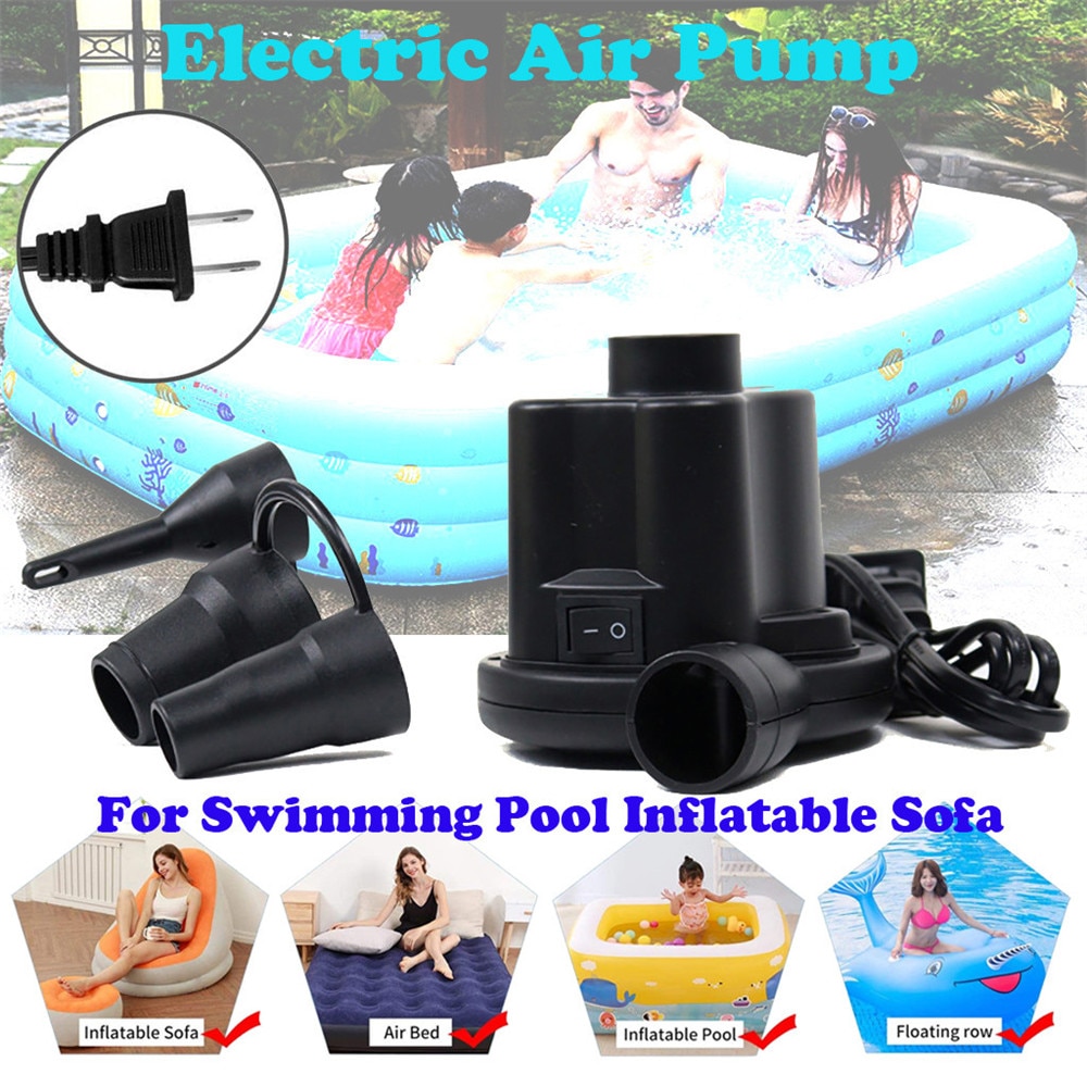 Draagbare Opblaasbare Pomp Elektrische Luchtpomp Voor Zwembad Opblaasbare Sofa Snelle Inflator Elektrische Air Matras Camping Pomp Ons