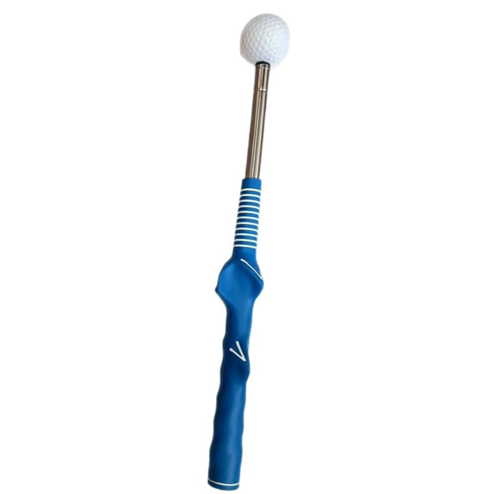 Retractable Golf Swing Training Aid With Click Feedback Strength&Tempo Training Golf Grip Trainer Portable Golf Alignment Sticks: Yellow