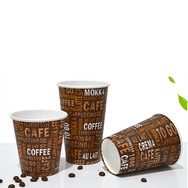 50 Stuks Wegwerp Koffie Cup 250 Ml 400 Ml 500 Ml Melk Thee Drink Cup Party gunsten Paper Cups Met Deksel