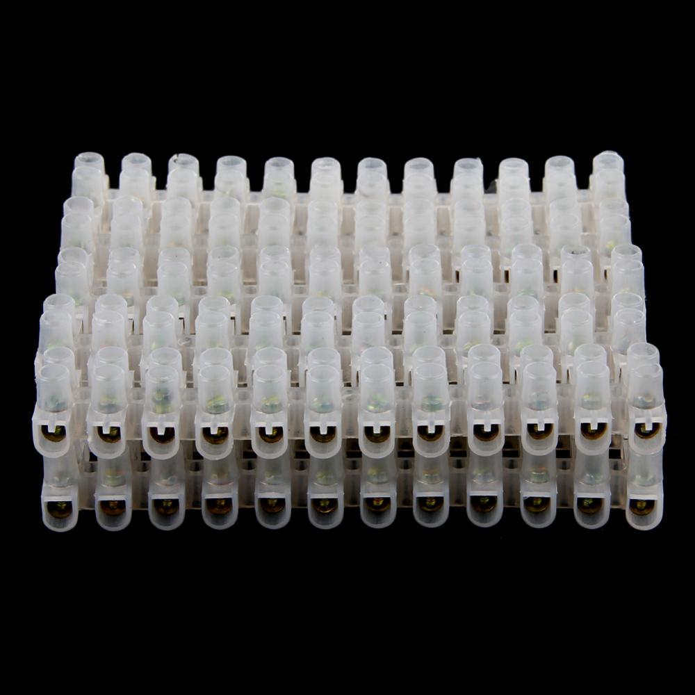 10pcs Screw Terminal Barrier Connector Electrical Wire Connection 12 Position Barrier Terminal Strip Block 5A: Default Title