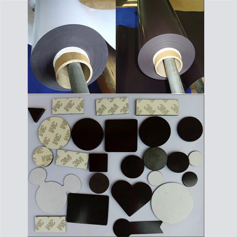 5 stk magnetisk gummi diy magnetiske materialer bord bagklæb magnetstrimmel blødt magnetisk ark