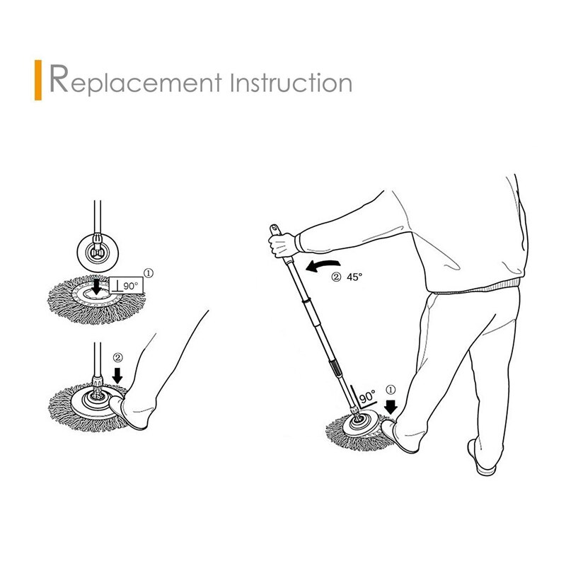 Microfiber Cotton Spin Mop Heads Replacement - 5 Pack Refills Compatible 360 Spinning ic Mops - Round Shape Standard Size Mul