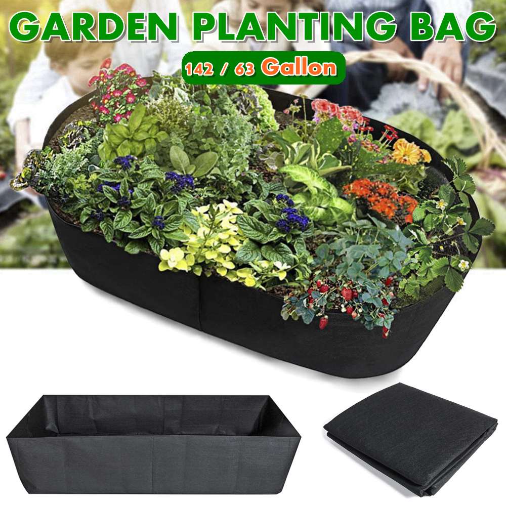 Large Rectangular Garden Vegetable Grow Bags Nursery Planting Groot Flower Pot Anti-Corrosion Felt Non-Woven Planters Bag