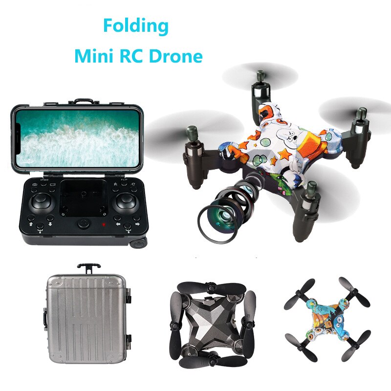 Mini Dron plegable con cámara HD para niños, cuadricóptero de juguete plegable con cámara HD gestual photo RC