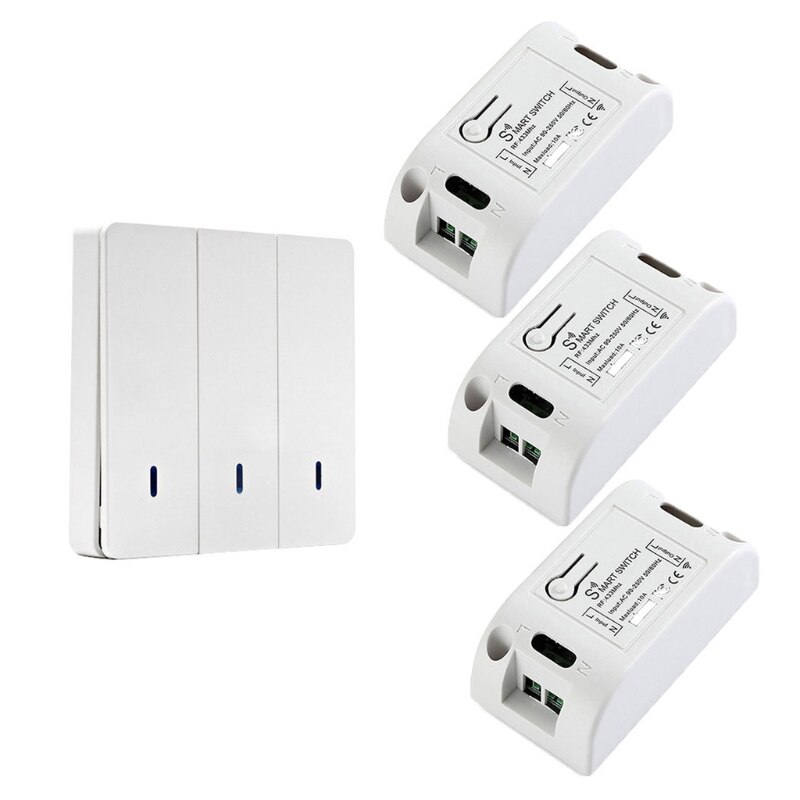 Self-Powered Switch Wireless Light Switch and Receiver Kit Remote Control Smart Light Receiver No Wiring &amp; No WiFi H3CF: C