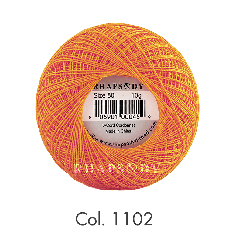 Rhapsody superior tamaño 80 algodón egipcio bateo de ganchillo, hilo de tejer encaje 10 g/unidad 184 yardas primavera macarrón 22 colores: Azul DENIM