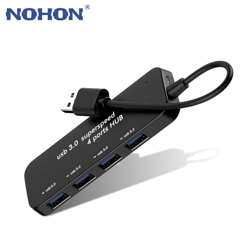 Nohon Hub Usb 3.0 4 Poorten Superspeed Splitter Sluit Voor Muis U Disk Toetsenbord Pc Computer Tablet Accessoires Meerdere Adapter