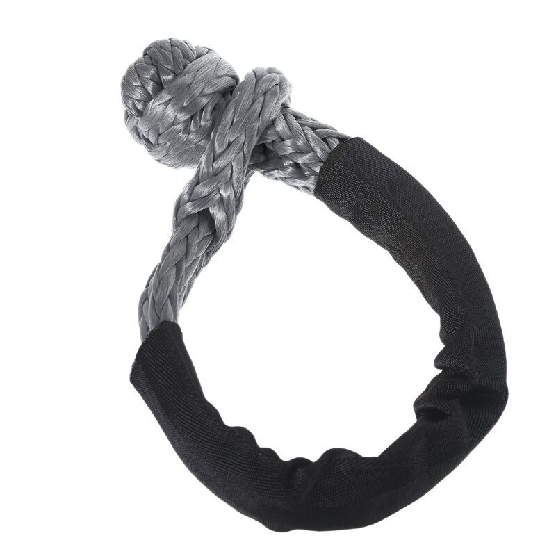 Synthetic Soft Shackle with Protective Sleeve 45000lbs Break Strength Shackle: Black