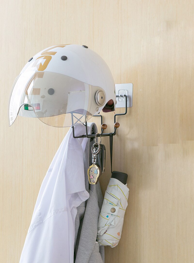 Support de casque de moto sans trou multi-fonction tenture murale chapeau support de rangement support de rangement sans Trace pâte portemanteau