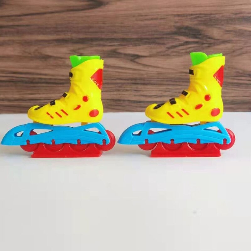 Kids Mini Maple Ice Skates/ Roller Skates Set for Boys/Girls Birthday for Kids 6-8 Relieve Boredom Game D5QA