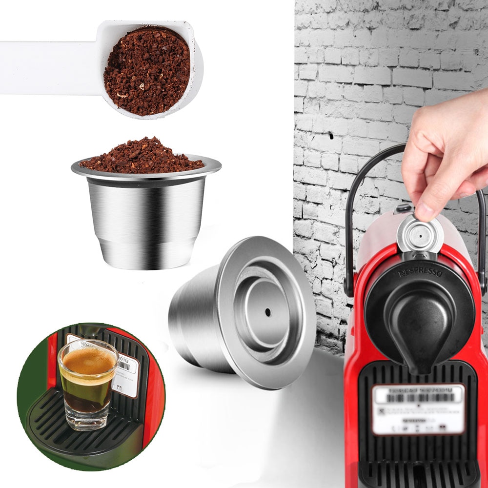 Refillable Coffee Capsules Refillable Filters Reusable Compatible With Nespresso Inissia capsula nespresso reutilizable