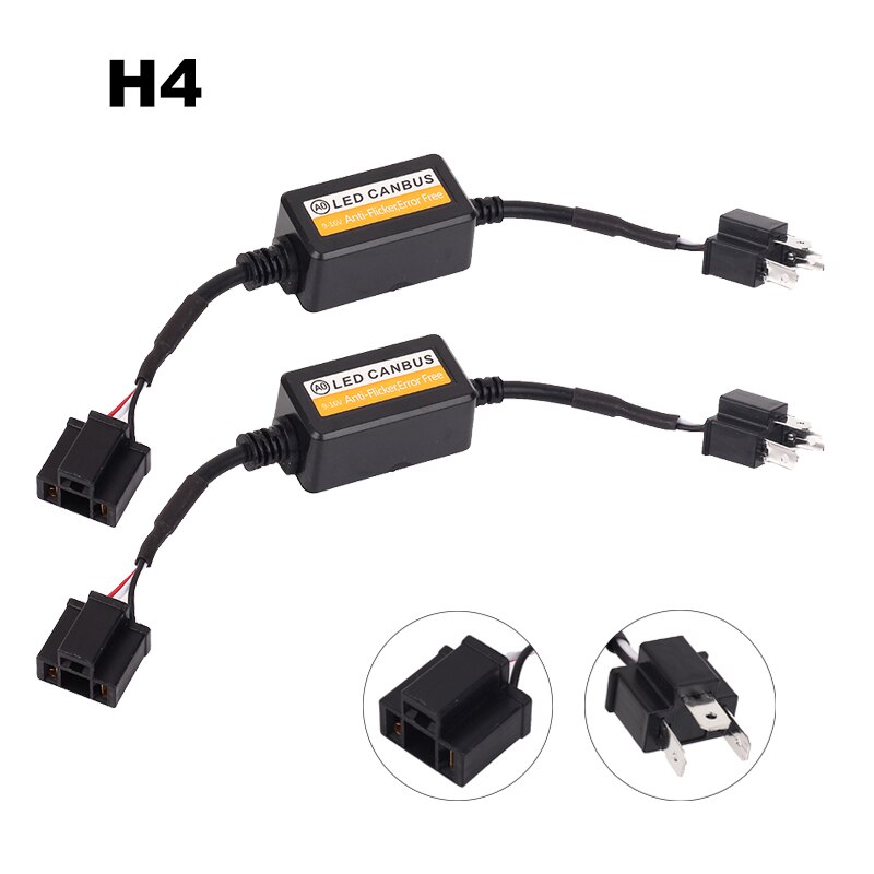 2 uds H7 LED Canbus Error decodificador sin contrato para H4 bombilla de faro LED Kits para SUV niebla lámparas H1 H8 H11 HB3 HB4 adaptador Anti-Flicker