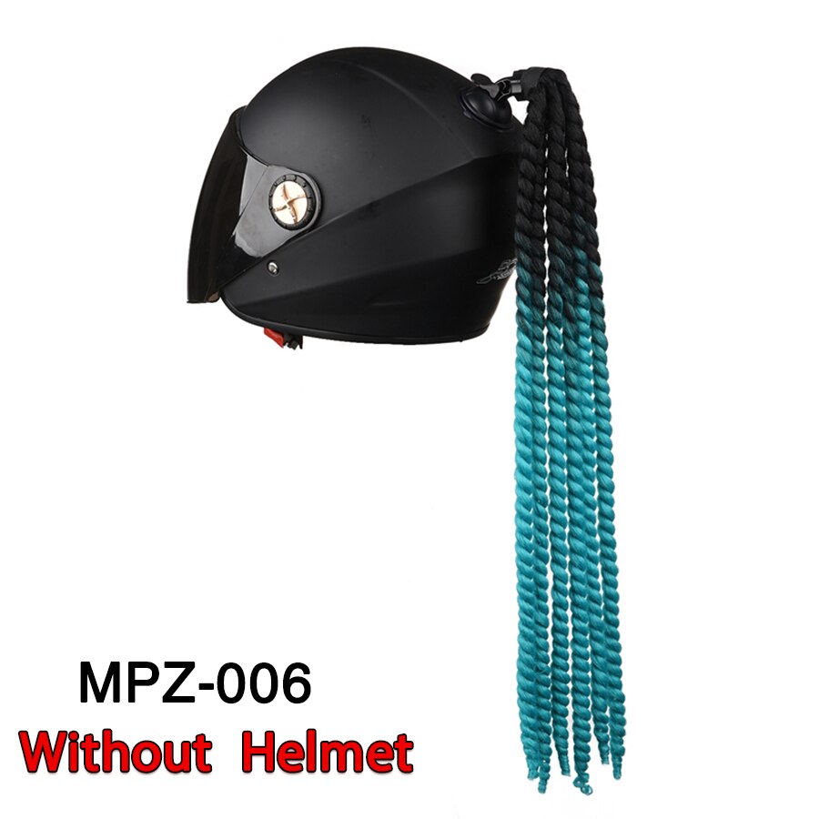 Casque de moto à tresses, queue de cheval tressée, pour Motocross, accessoires de décoration de cheveux: mpz-006
