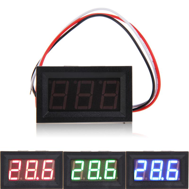 Mini DC 0-10V RGB LED Panel Digital Display Voltage Meter Voltmeter