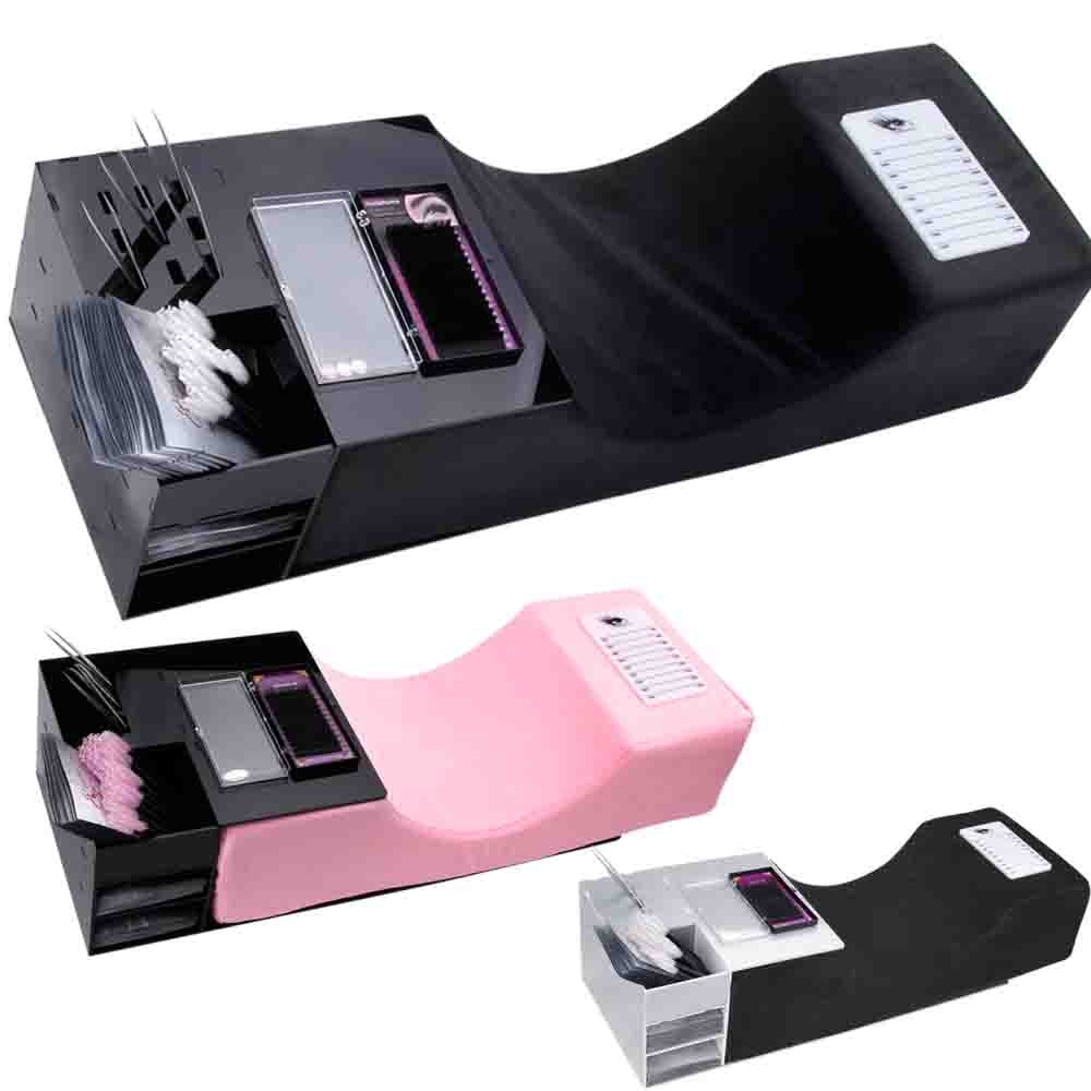 Memory Foam Lash Pillow Shelf Set Soft Grafting For Eyelash Extension Pillow Ergonomic Acrylic Neck Support Makeup
