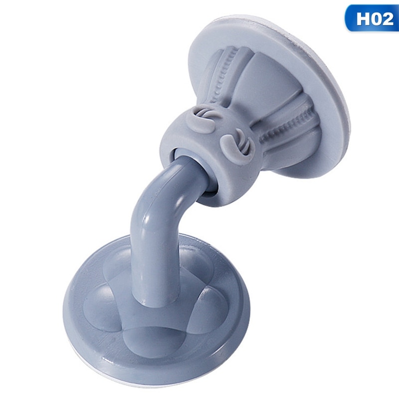 1pc ABS+Silicone Door Stopper Self Adhesive Door Stop Wall Protectors Non Punching Hidden Door Stop Holders Sticker