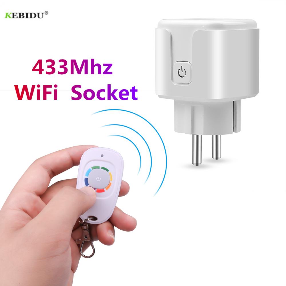 2022 433Mhz Wireless RF Remote Control Home Office Smart WiFi Power Timer Socket Outlet EU Plug Energy Saving