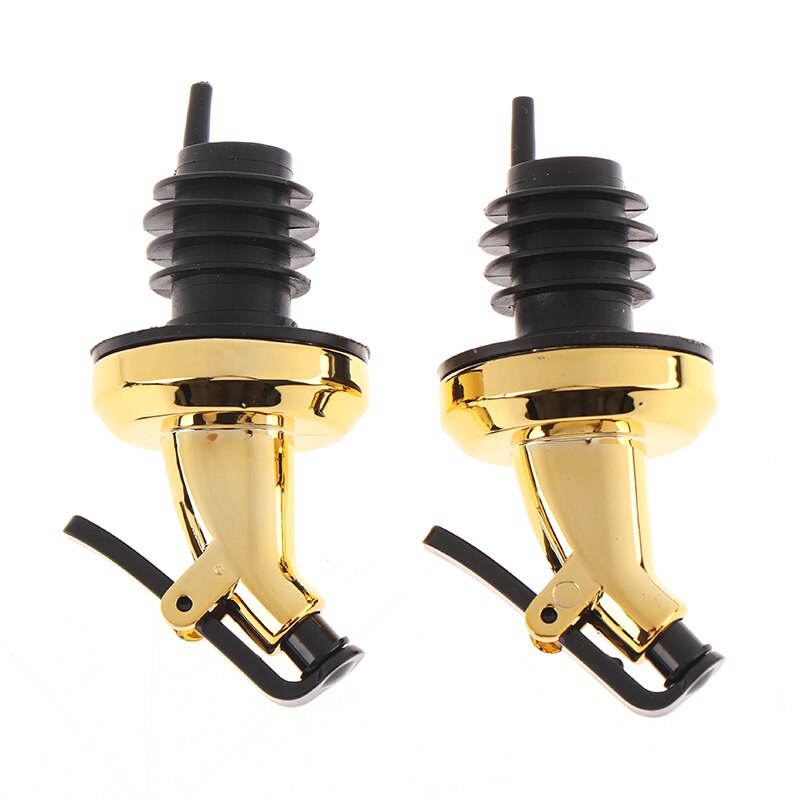 2 stuks olijfolie verstuiver likeurdispenser wijnschenkers flip top stop keukengereedschap milieuvriendelijk voedselveilig rubber gereedschap: Goud