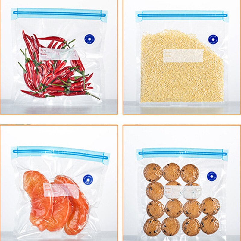 1PC Reusable Vacuum Bag freezer bags Kitchen storage with Transparent Sealed Storage Bags Compressed Bag Space saving Tool