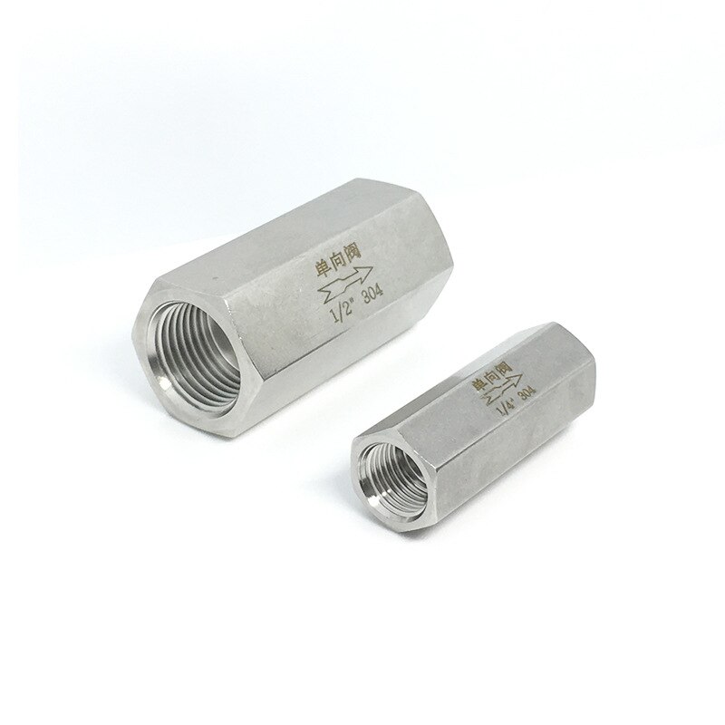 2PCS1/8" 1/4" 3/8" 1/2" Check Valve BSP Female Air Check Valve Nickel-Plated One Way Non Return Valve For Boiler Pressure Vessel