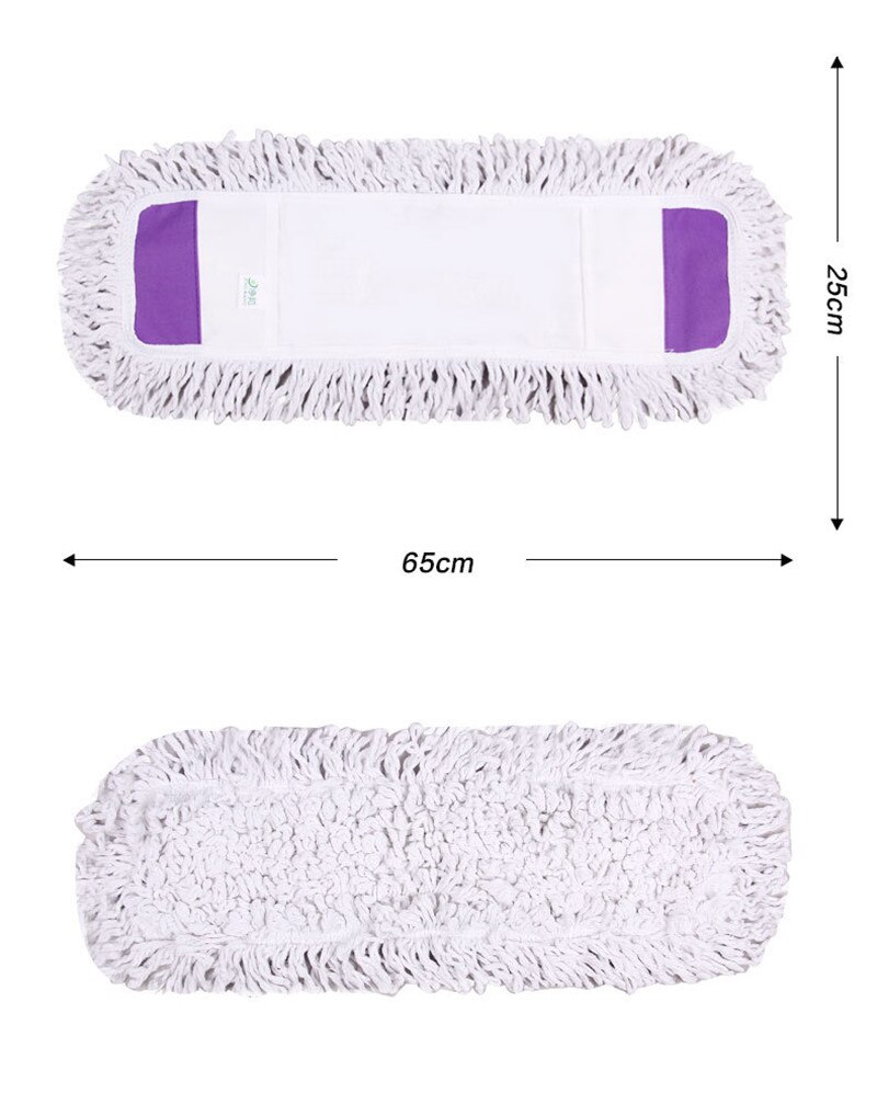 3pcs 65*25 cm large size Mop Head Floor cleaning cloth Paste The Mop Replace Cloth Household Cleaning Mops Accessories