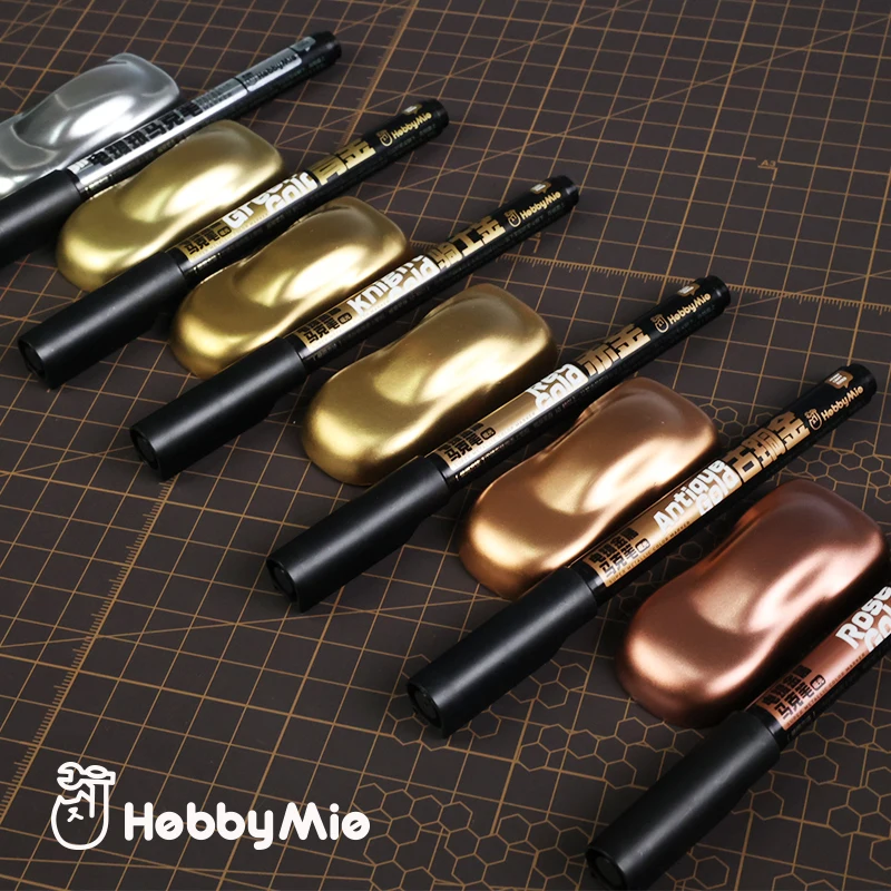 HOBBY MIO Super Metallic Color Marker Pen Model Painting Tools Assembly Model Kit Spray Tools for Model Hobby DIY