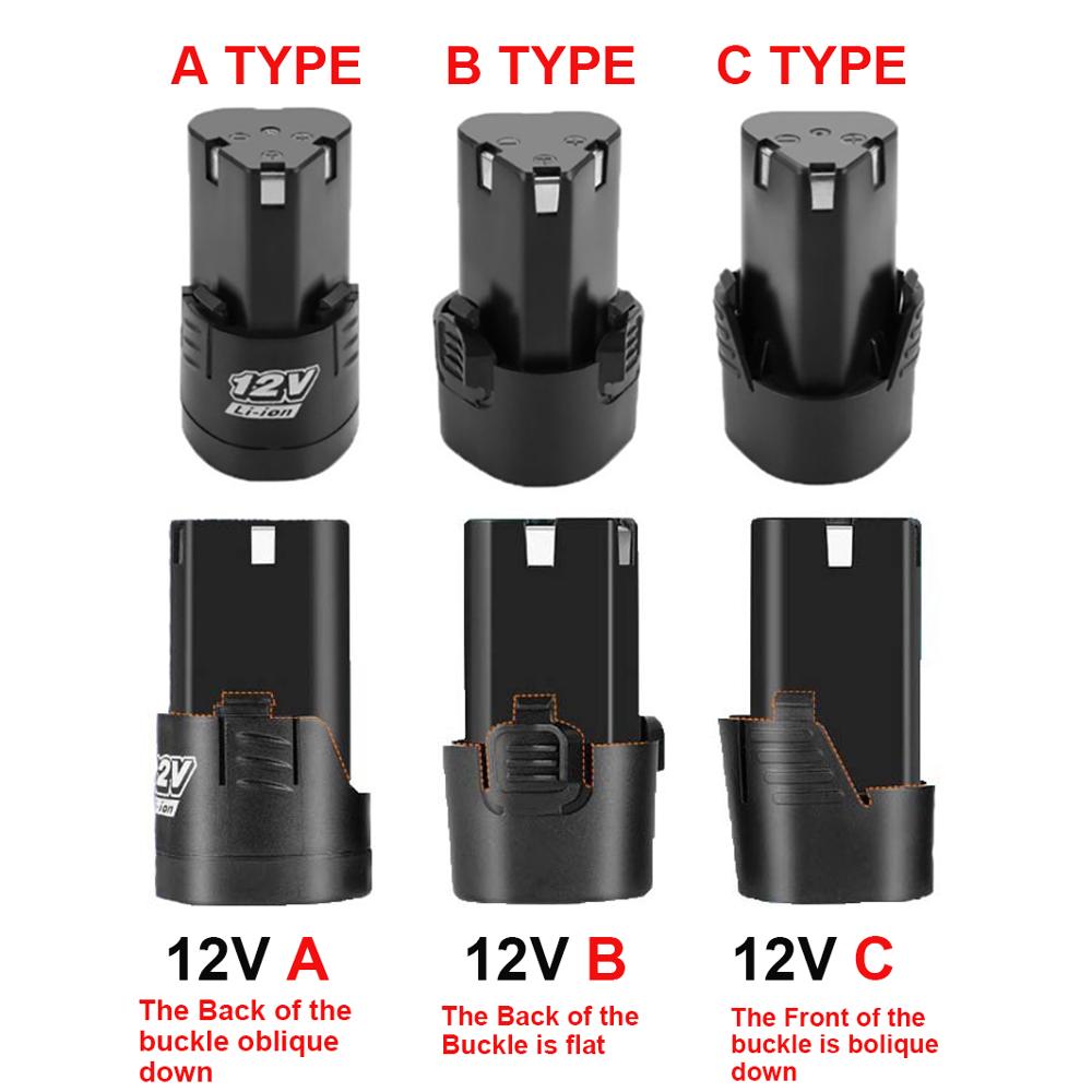 Universal 12V Rechargeable Li-ion Lithium Battery For Power Tools Electric drill Electric Screwdriver Battery