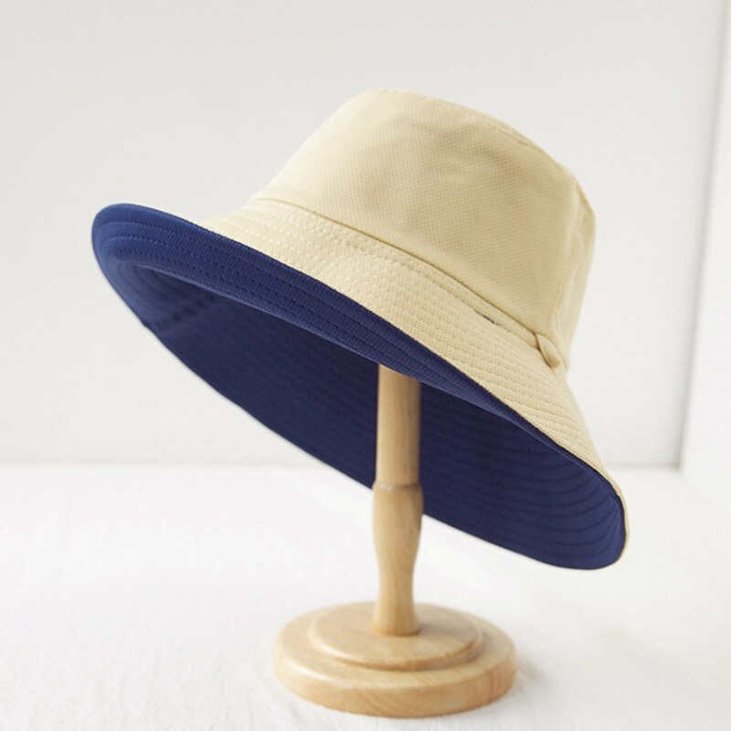 Double-Side Unisex Bucket Hat Fishing Outdoor Cap Women Hats Camping Sunscreen Fisherman Travel Caps Sided Wide Brim Flat Top