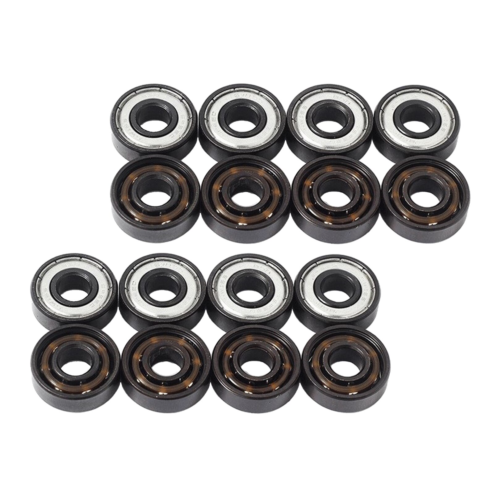 16Pcs Pro Replacement 608 Skateboard Bearings Longboard Skate Board Wheels Spare Part