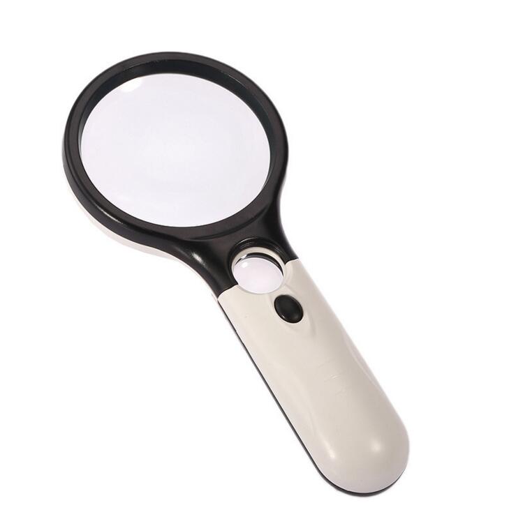 3 LED Light 45X Magnifying Glass Lens Handheld Mini Pocket Microscope Reading Jewelry Loupe Top Handheld Magnifiers