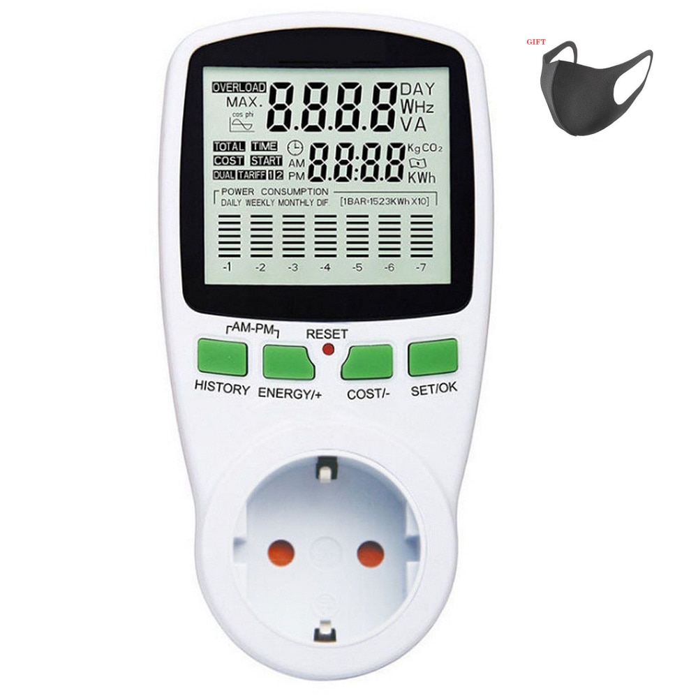 Intelligent Digital Wattmeter Power Analyzer Energy Meter 230V Power Meter Socket Watt Monitor Measurement Analysis Instruments