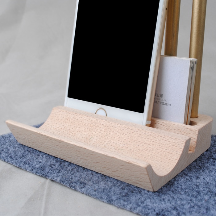 Multifunctionele Houten Houder Op Bureau Opslag Pen Hout Mobiele Telefoon Base Mount Slenterden Mount Visitekaartje Doos Houten Pen Houder