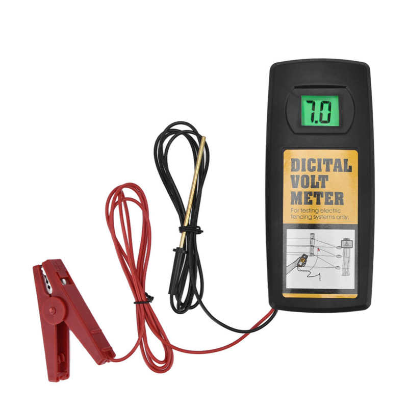 Elektrische Hek Tester Voltage Meter 10000V Digitale Elektrische Hek Waterdichte Draagbare Tool Met 6 Stuks Licht Voor Boerderij