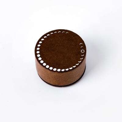 Round wooden seal moon phase perpetual calendar quartz clock sundial handbook decoration tool: NO1