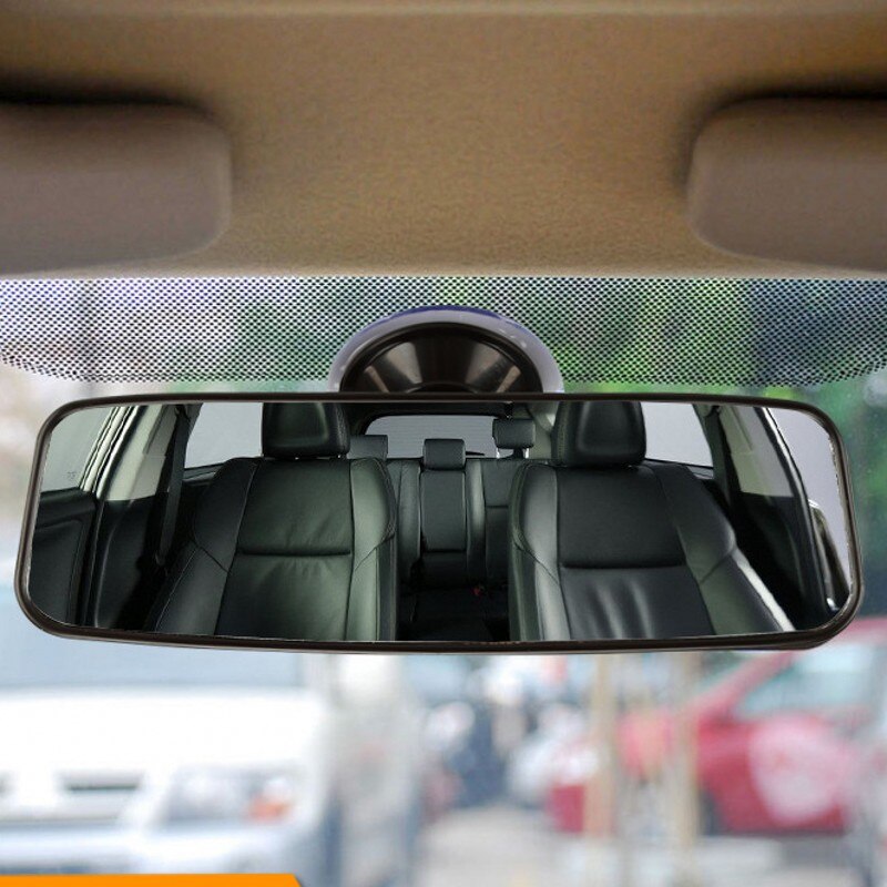 Achteruitrijcamera Interieur Auto Extra Spiegel Verstelbare Zuignap 360 Rotatie Groothoek Platte Spiegel Auto Achteruitkijkspiegel 240X65mm