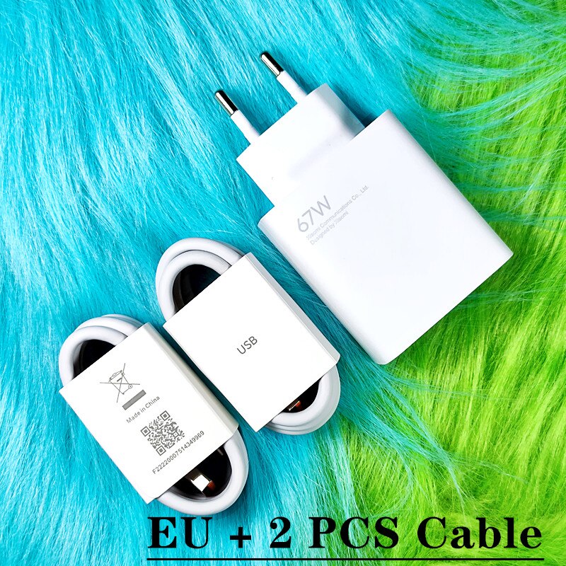 xiaomi Note 11s Charger 67W EU Original Turbo adapter 6A Data Cable For Xiaomi 12 11 Ultra Redmi note 9 10 11 pro poco M4 X3 M3: EU 67W 2PCS CABLE