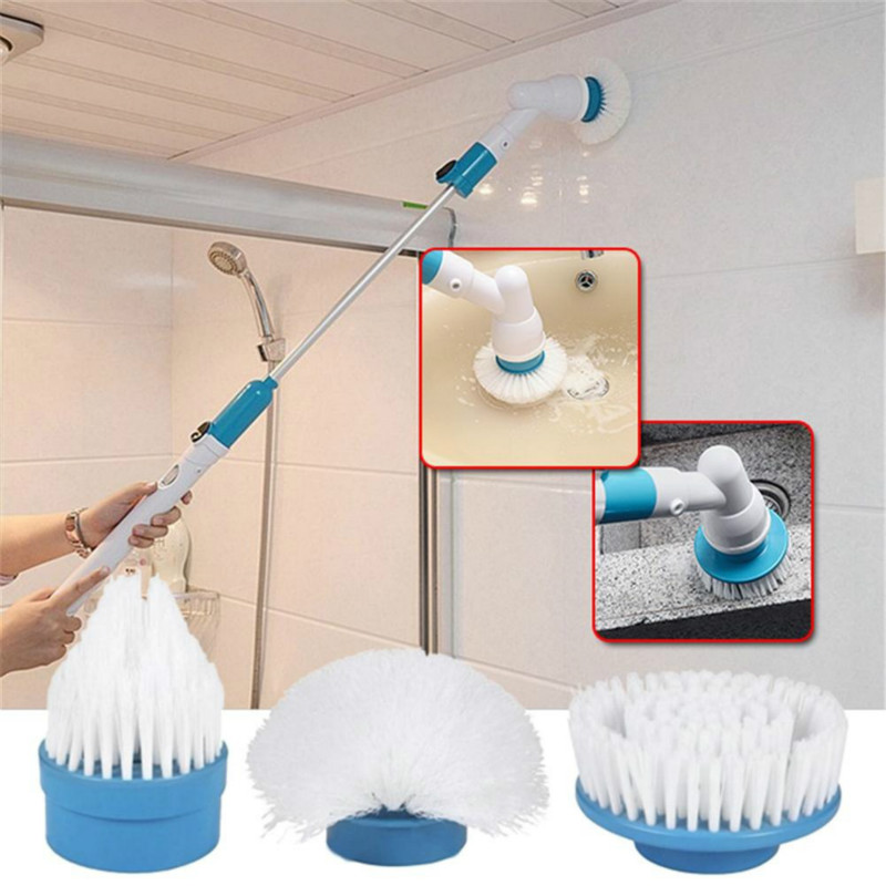 Brosse de nettoyage électrique Turbo, nettoyeur étanche, charge sans fil, salle de bain, cuisine, ensemble d&#39;outils de nettoyage, directe
