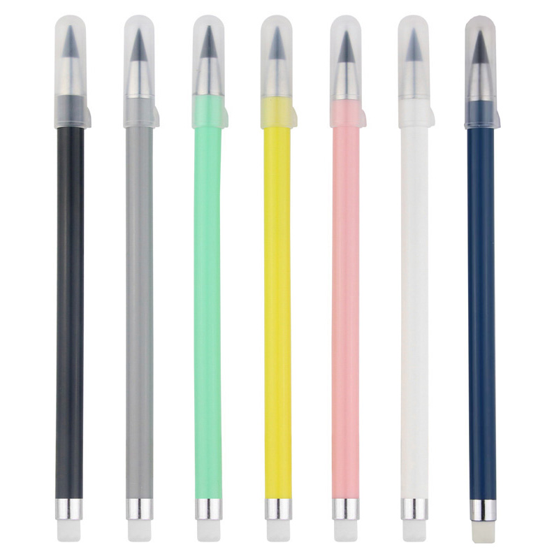 6 unids/set lápiz sin tinta escritura ilimitada sin tinta HB pluma herramienta de pintura para bocetos escuela suministros de oficina para papelería para niños