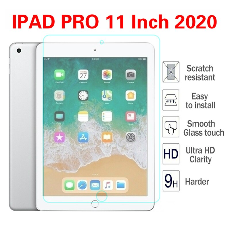 Tempered Glass Film Screen Protector for iPad 6th 5th Generation Air Air2 Pro 9.7 Protective Film Glass for ipad 5 6: IPAD PRO 11 Inch2020