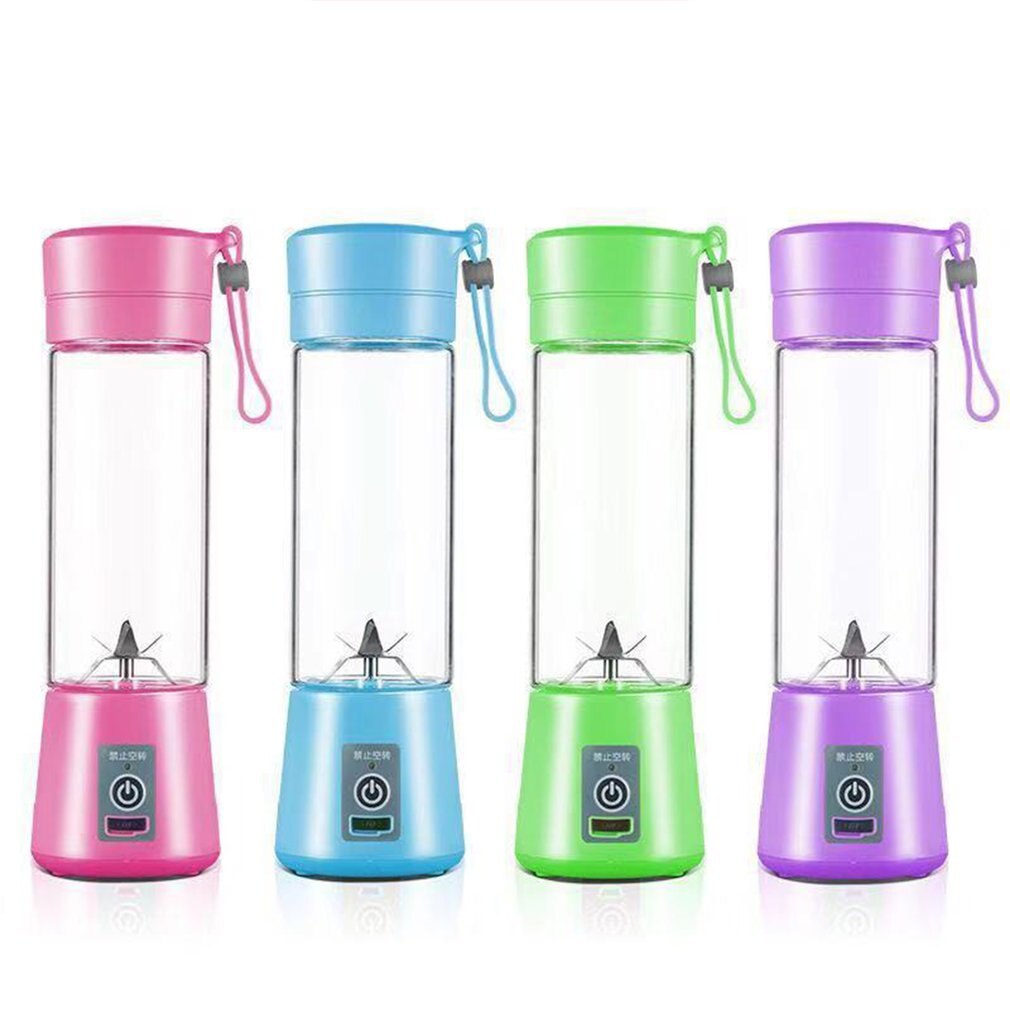 Licuadora eléctrica portátil recargable por USB de 380ML, licuadora batidora, mezcladora de zumos, batidora rápida, procesadora de alimentos